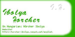 ibolya horcher business card